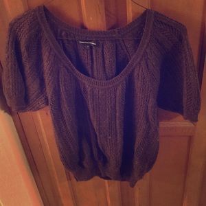 EXPRESS Off-shoulder balloon sleeve wool sweater